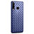 Coque Silicone Gel Motif Cuir Housse Etui S01 pour Huawei P30 Lite Bleu