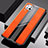 Coque Silicone Gel Motif Cuir Housse Etui S01 pour Huawei P40 Lite Orange