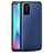 Coque Silicone Gel Motif Cuir Housse Etui S01 pour Huawei P40 Pro Bleu