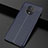 Coque Silicone Gel Motif Cuir Housse Etui S01 pour OnePlus 7T Bleu