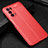 Coque Silicone Gel Motif Cuir Housse Etui S01 pour OnePlus Nord N200 5G Rouge