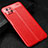 Coque Silicone Gel Motif Cuir Housse Etui S01 pour Oppo A92s 5G Rouge