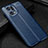 Coque Silicone Gel Motif Cuir Housse Etui S01 pour Oppo Find X5 Pro 5G Bleu