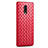 Coque Silicone Gel Motif Cuir Housse Etui S01 pour Oppo K3 Rouge