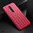 Coque Silicone Gel Motif Cuir Housse Etui S01 pour Oppo Reno2 Z Rouge