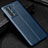 Coque Silicone Gel Motif Cuir Housse Etui S01 pour Oppo Reno6 Pro 5G Bleu