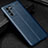 Coque Silicone Gel Motif Cuir Housse Etui S01 pour Oppo Reno6 Pro 5G India Bleu