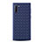 Coque Silicone Gel Motif Cuir Housse Etui S01 pour Samsung Galaxy Note 10 5G Bleu