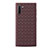 Coque Silicone Gel Motif Cuir Housse Etui S01 pour Samsung Galaxy Note 10 Marron