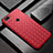 Coque Silicone Gel Motif Cuir Housse Etui S01 pour Xiaomi Mi 8 Lite Rouge