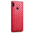 Coque Silicone Gel Motif Cuir Housse Etui S01 pour Xiaomi Redmi Note 7 Rouge