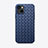 Coque Silicone Gel Motif Cuir Housse Etui S02 pour Apple iPhone 15 Bleu