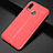 Coque Silicone Gel Motif Cuir Housse Etui S02 pour Huawei Nova 3e Rouge