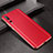 Coque Silicone Gel Motif Cuir Housse Etui S02 pour Huawei P20 Pro Rouge