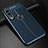 Coque Silicone Gel Motif Cuir Housse Etui S02 pour Huawei P30 Lite Bleu