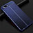 Coque Silicone Gel Motif Cuir Housse Etui S02 pour Oppo AX5 Bleu