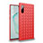 Coque Silicone Gel Motif Cuir Housse Etui S02 pour Samsung Galaxy Note 10 5G Rouge