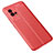 Coque Silicone Gel Motif Cuir Housse Etui S02 pour Vivo iQOO 8 5G Rouge