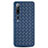 Coque Silicone Gel Motif Cuir Housse Etui S02 pour Xiaomi Mi 10 Pro Bleu