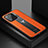 Coque Silicone Gel Motif Cuir Housse Etui S02 pour Xiaomi Mi 11 Pro 5G Orange