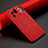 Coque Silicone Gel Motif Cuir Housse Etui S02 pour Xiaomi Mi 11 Ultra 5G Rouge