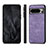 Coque Silicone Gel Motif Cuir Housse Etui S02D pour Google Pixel 8 Pro 5G Violet