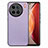 Coque Silicone Gel Motif Cuir Housse Etui S02D pour Vivo X90 Pro 5G Violet Clair