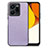 Coque Silicone Gel Motif Cuir Housse Etui S02D pour Vivo Y35 4G Violet Clair