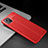 Coque Silicone Gel Motif Cuir Housse Etui S03 pour Apple iPhone 13 Mini Rouge