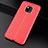 Coque Silicone Gel Motif Cuir Housse Etui S03 pour Huawei Mate 20 Pro Rouge