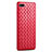 Coque Silicone Gel Motif Cuir Housse Etui S03 pour Oppo A12e Rouge