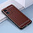 Coque Silicone Gel Motif Cuir Housse Etui S03 pour Oppo A1x 5G Marron