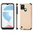 Coque Silicone Gel Motif Cuir Housse Etui S03D pour Realme C21Y Or