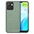 Coque Silicone Gel Motif Cuir Housse Etui S03D pour Realme C30 Vert