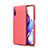 Coque Silicone Gel Motif Cuir Housse Etui S04 pour Huawei P Smart Pro (2019) Rouge