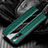 Coque Silicone Gel Motif Cuir Housse Etui S04 pour Oppo Reno3 Pro Vert