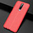 Coque Silicone Gel Motif Cuir Housse Etui S04 pour Xiaomi Redmi K30i 5G Rouge
