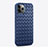 Coque Silicone Gel Motif Cuir Housse Etui S06 pour Apple iPhone 14 Pro Bleu