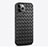 Coque Silicone Gel Motif Cuir Housse Etui S06 pour Apple iPhone 14 Pro Max Noir