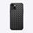 Coque Silicone Gel Motif Cuir Housse Etui S06 pour Apple iPhone 15 Noir