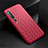 Coque Silicone Gel Motif Cuir Housse Etui S06 pour Xiaomi Mi 10 Rouge