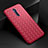 Coque Silicone Gel Motif Cuir Housse Etui S07 pour Oppo Reno2 Rouge