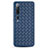 Coque Silicone Gel Motif Cuir Housse Etui S07 pour Xiaomi Mi 10 Bleu