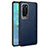 Coque Silicone Gel Motif Cuir Housse Etui S08 pour Huawei P40 Bleu