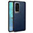 Coque Silicone Gel Motif Cuir Housse Etui S08 pour Huawei P40 Pro+ Plus Bleu