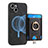 Coque Silicone Gel Motif Cuir Housse Etui SD1 pour Apple iPhone 14 Noir