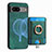 Coque Silicone Gel Motif Cuir Housse Etui SD1 pour Google Pixel 7 5G Vert