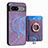 Coque Silicone Gel Motif Cuir Housse Etui SD1 pour Google Pixel 7 5G Violet Clair