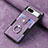 Coque Silicone Gel Motif Cuir Housse Etui SD1 pour Google Pixel 7a 5G Violet Clair