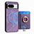 Coque Silicone Gel Motif Cuir Housse Etui SD1 pour Google Pixel 8 5G Violet Clair